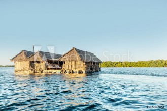 Bild på Typical  Boathouses  in Lamu town by Lamu Island in Kenya Afric